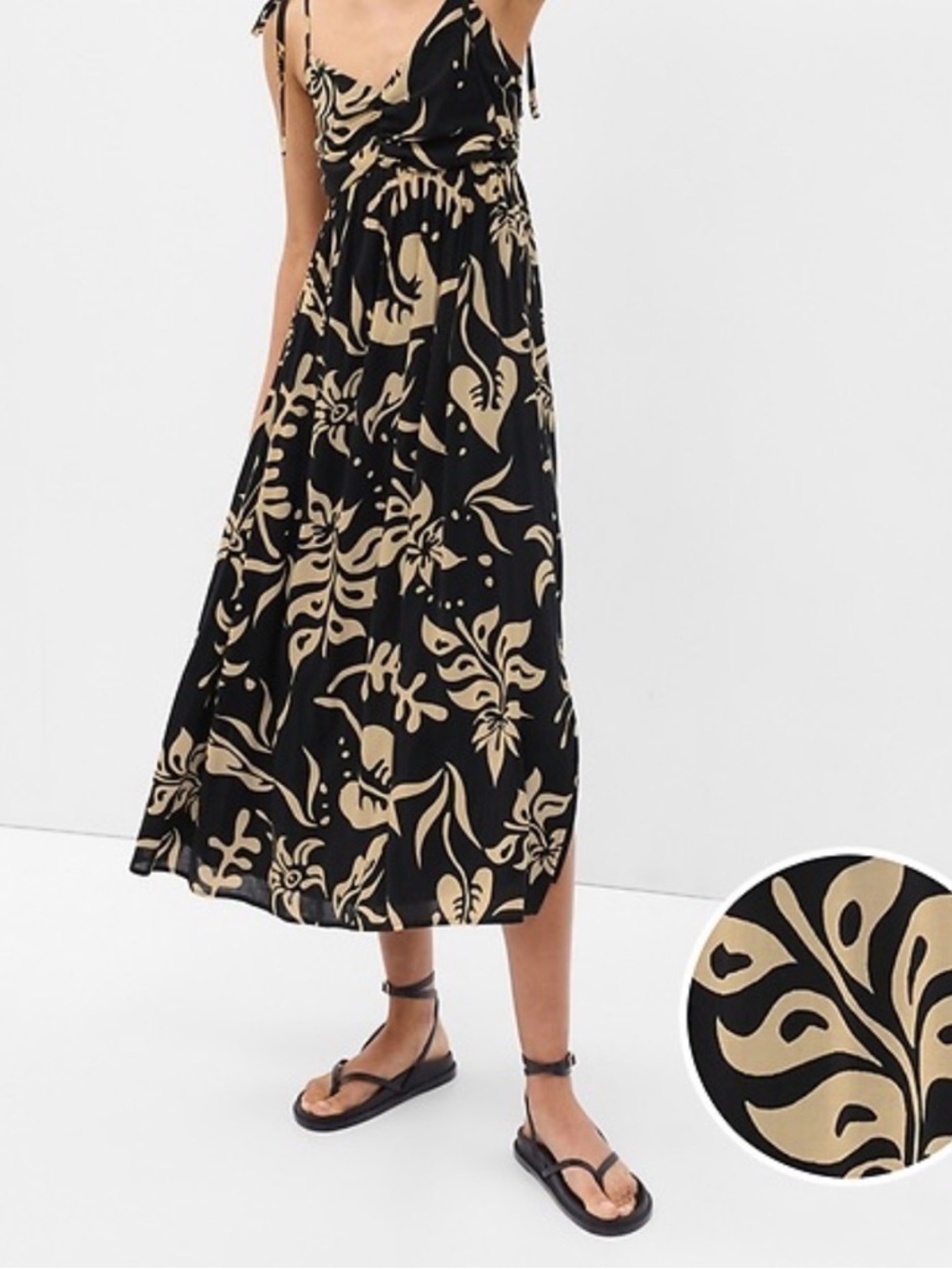 GAP Medium Navy & Cream Floral Maxi Dress - Picture 14 of 16
